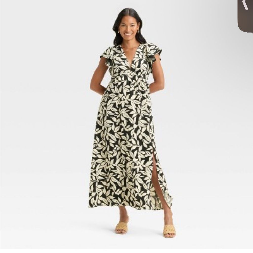 NWT Black and Cream Maxi Dress 2xl